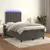 Produktbild 5 för Ramsäng med madrass & LED mörkgrå 120x190 cm sammet