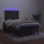 Produktbild 4 för Ramsäng med madrass & LED svart 120x190 cm sammet