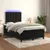 Produktbild 5 för Ramsäng med madrass & LED svart 120x190 cm sammet