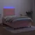 Produktbild 4 för Ramsäng med madrass & LED rosa 120x190 cm sammet