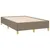 Produktbild 4 för Ramsäng med madrass taupe 120x190 cm tyg