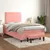 Produktbild 3 för Ramsäng med madrass rosa 120x190 cm sammet