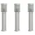 Produktbild 2 för Utomhusgolvlampor 3 st silver 60 cm rostfritt stål