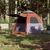 Produktbild 3 för Campingtält 4 personer grå och orange snabbrest