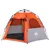 Produktbild 5 för Campingtält 4 personer grå och orange snabbrest