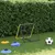 Produktbild 3 för Fotbollsnät med rebounder dubbel justerbart gul och svart stål