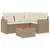 Produktbild 2 för Soffgrupp för trädgården med dynor 5 delar beige konstrotting