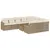 Produktbild 2 för Loungegrupp för trädgården m. dynor 11 delar beige konstrotting