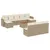 Produktbild 2 för Loungegrupp för trädgården m. dynor 11 delar beige konstrotting