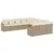 Produktbild 2 för Loungegrupp för trädgården m. dynor 11 delar beige konstrotting