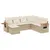 Produktbild 2 för Matgrupp för trädgården med dynor 7 delar beige konstrotting