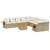 Produktbild 2 för Loungegrupp för trädgården m. dynor 11 delar beige konstrotting