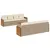 Produktbild 2 för Soffgrupp för trädgården med dynor 9 delar beige konstrotting