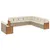 Produktbild 2 för Loungegrupp för trädgården m. dynor 11 delar beige konstrotting