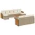 Produktbild 2 för Loungegrupp för trädgården m. dynor 11 delar beige konstrotting