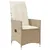 Produktbild 3 för Matgrupp för trädgården med dynor 11 delar beige konstrotting