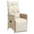 Produktbild 4 för Matgrupp för trädgården med dynor 11 delar beige konstrotting