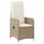 Produktbild 3 för Matgrupp för trädgården med dynor 11 delar beige konstrotting