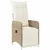 Produktbild 5 för Matgrupp för trädgården med dynor 11 delar beige konstrotting