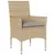 Produktbild 3 för Matgrupp för trädgård med dynor 5 delar beige konstrotting&glas