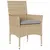 Produktbild 3 för Matgrupp för trädgård med dynor 9 delar beige konstrotting&glas
