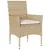 Produktbild 3 för Matgrupp för trädgård med dynor 5 delar beige konstrotting&glas