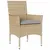 Produktbild 3 för Matgrupp för trädgård med dynor 9 delar beige konstrotting&glas