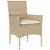Produktbild 3 för Matgrupp för trädgård med dynor 5 delar beige konstrotting&glas