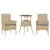 Produktbild 2 för Matgrupp för trädgård med dynor 3 delar beige konstrotting&glas