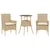 Produktbild 2 för Matgrupp för trädgård med dynor 3 delar beige konstrotting&glas