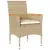 Produktbild 3 för Matgrupp för trädgården med dynor 9 delar beige konstrotting