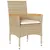 Produktbild 3 för Matgrupp för trädgård med dynor 5 delar beige konstrotting&glas