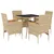 Produktbild 2 för Matgrupp för trädgård med dynor 5 delar beige konstrotting&glas