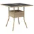 Produktbild 4 för Matgrupp för trädgård med dynor 5 delar beige konstrotting&glas