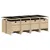 Produktbild 3 för Matgrupp för trädgården med dynor 9 delar beige konstrotting