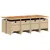 Produktbild 3 för Matgrupp för trädgården med dynor 9 delar beige konstrotting