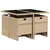 Produktbild 3 för Matgrupp för trädgården med dynor 9 delar beige konstrotting
