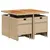 Produktbild 3 för Matgrupp för trädgården med dynor 9 delar beige konstrotting