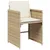 Produktbild 5 för Matgrupp för trädgården med dynor 11 delar beige konstrotting