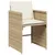 Produktbild 3 för Matgrupp för trädgården med dynor 17 delar beige konstrotting