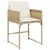 Produktbild 5 för Matgrupp för trädgården med dynor 9 delar beige konstrotting