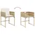 Produktbild 10 för Matgrupp för trädgården med dynor 9 delar beige konstrotting