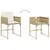 Produktbild 10 för Matgrupp för trädgården med dynor 15 delar beige konstrotting