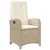 Produktbild 4 för Matgrupp för trädgården med dynor 5 delar beige konstrotting