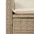 Produktbild 5 för Matgrupp för trädgården med dynor 5 delar beige konstrotting