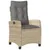 Produktbild 3 för Matgrupp för trädgården med dynor 5 delar beige konstrotting