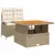 Produktbild 2 för Matgrupp för trädgården med dynor 2 delar beige konstrotting