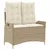 Produktbild 4 för Soffgrupp för trädgården med dynor 4 delar beige konstrotting