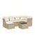 Produktbild 2 för Matgrupp för trädgården med dynor 7 delar beige konstrotting