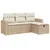 Produktbild 2 för Soffgrupp för trädgård med dynor 4 delar beige konstrotting